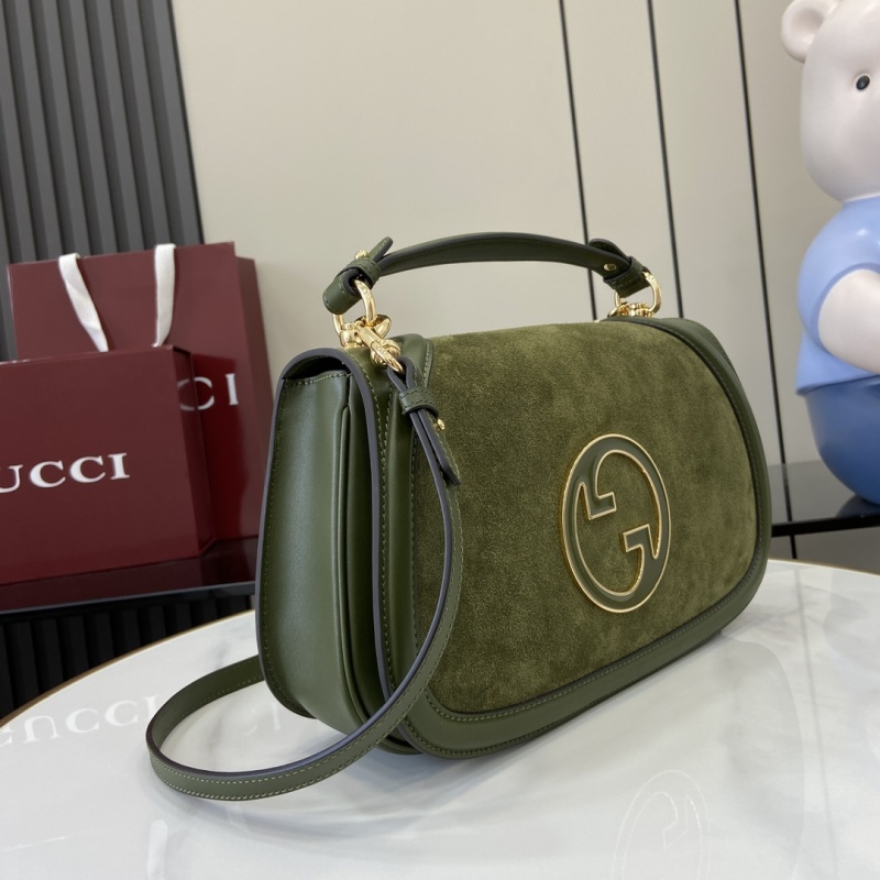 Сумка Gucci зеленая замша с логотипом
