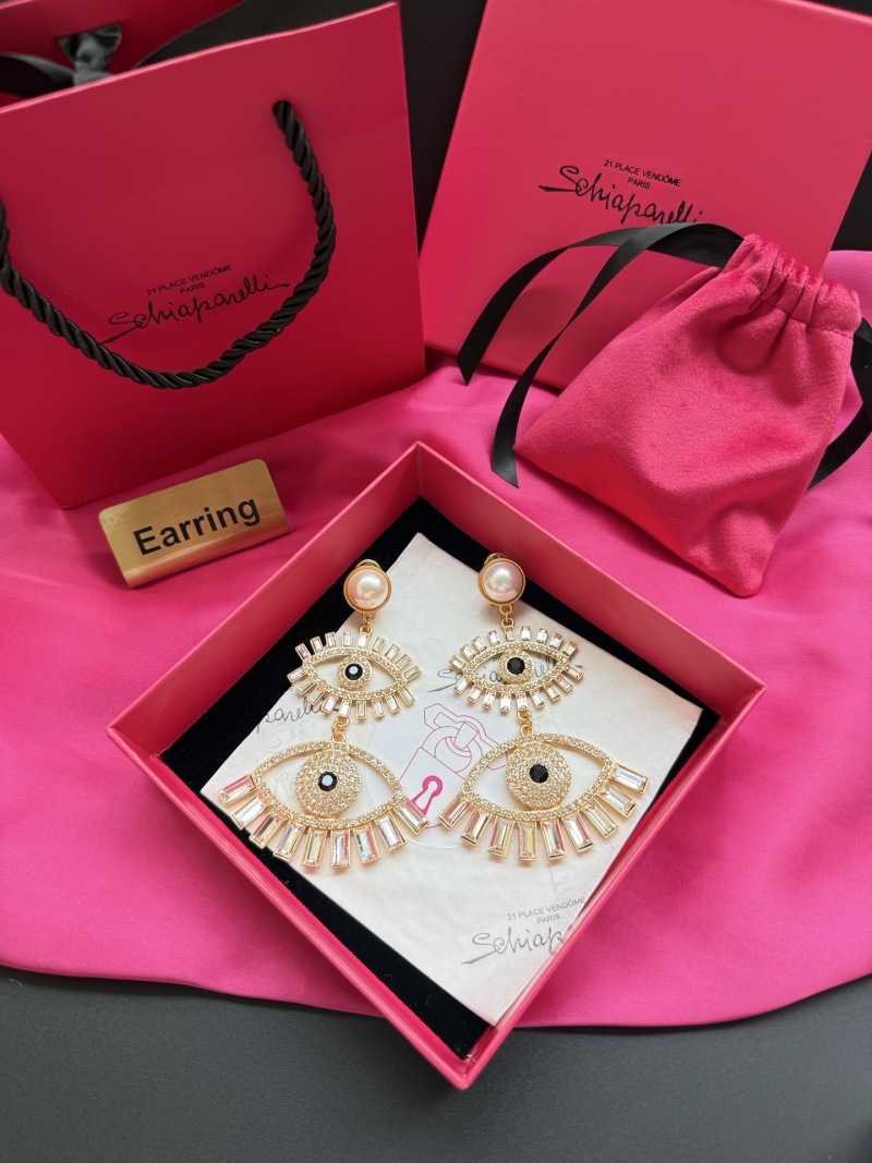 Серьги с глазами и жемчугом Schiaparelli