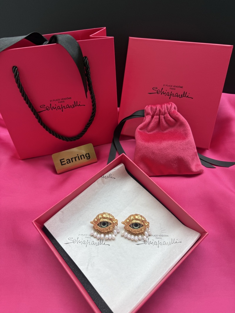 Серьги в виде глаз с жемчугом Schiaparelli