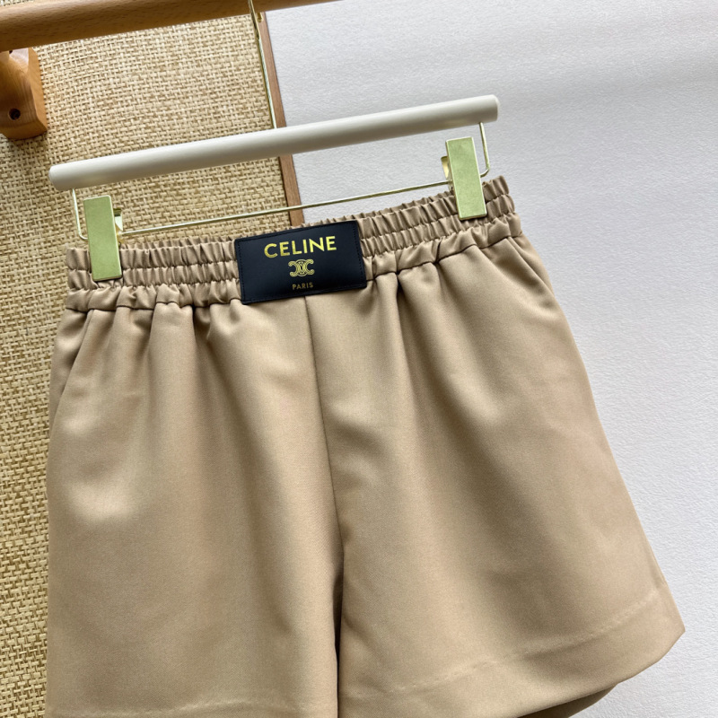 Женские шорты Celine песочного цвета