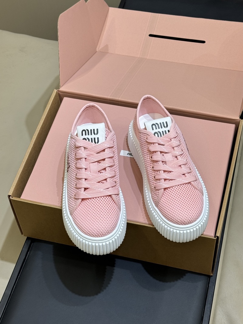 Женские кеды с сетчатым верхом на белой подошве Miu Miu