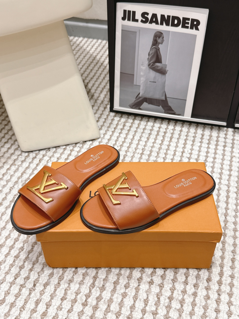 Женские шлёпанцы с логотипом Louis Vuitton