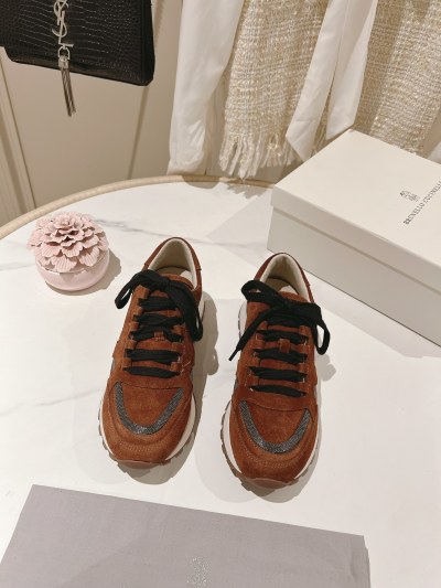 Brunello Cucinelli Женские кроссовки из замши