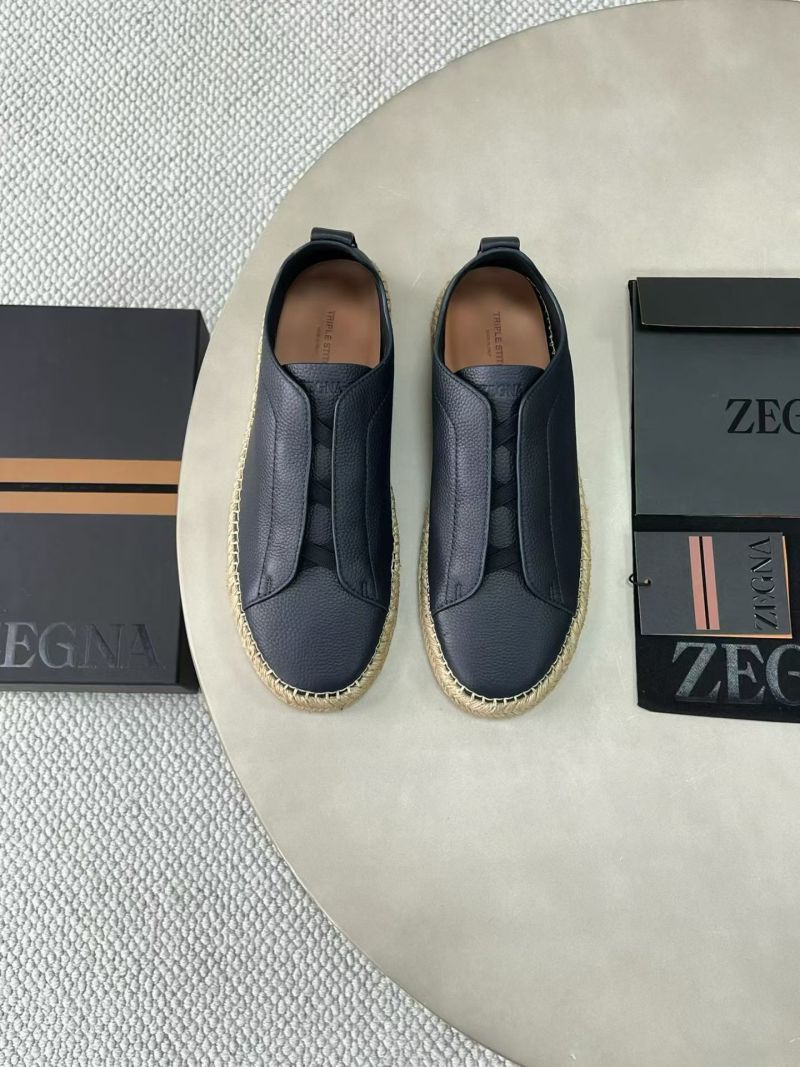 Слипоны ZEGNA с джутовым подошвой