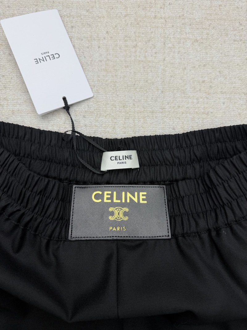 Чёрные шорты Celine с логотипом