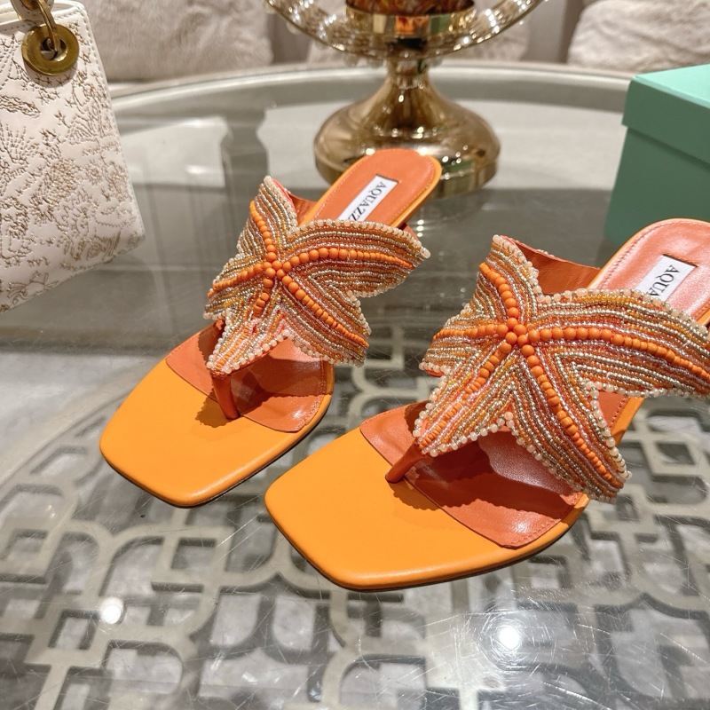 Женские сандалии AQUAZZURA с декором в виде морских звезд