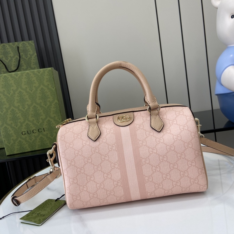 Сумка Gucci розовая с принтом GG