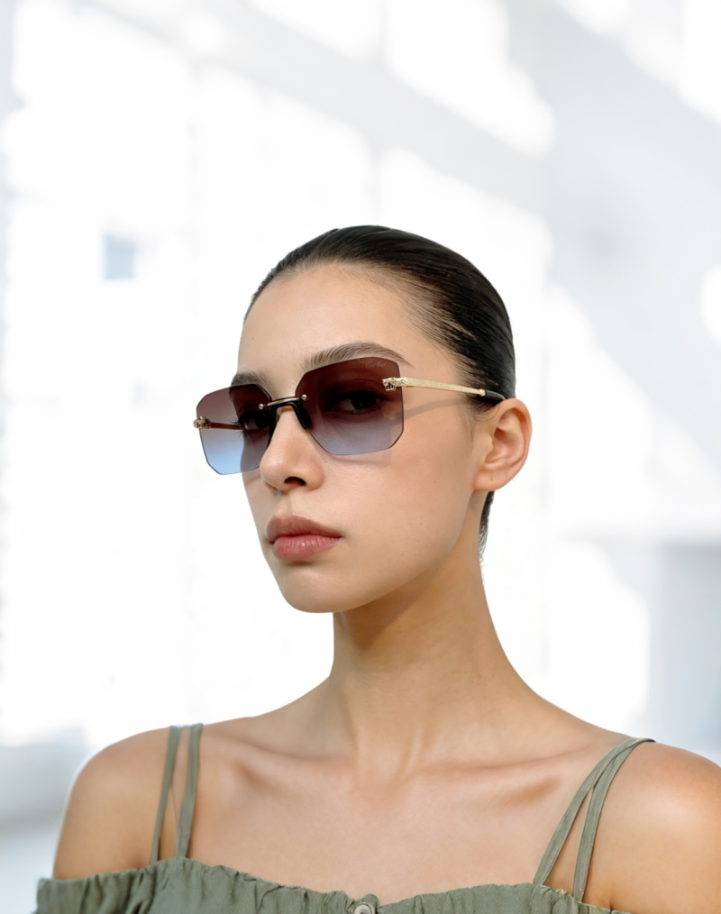 Солнцезащитные очки Cartier без оправы