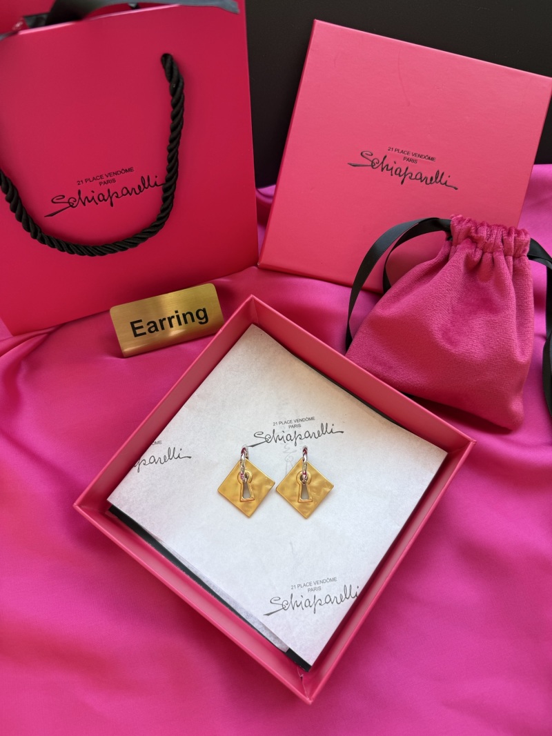 Серьги Schiaparelli с квадратной формой и замком