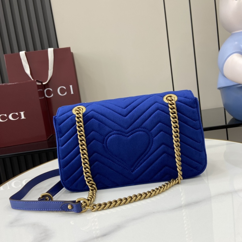 Сумка Gucci синяя с цепочкой