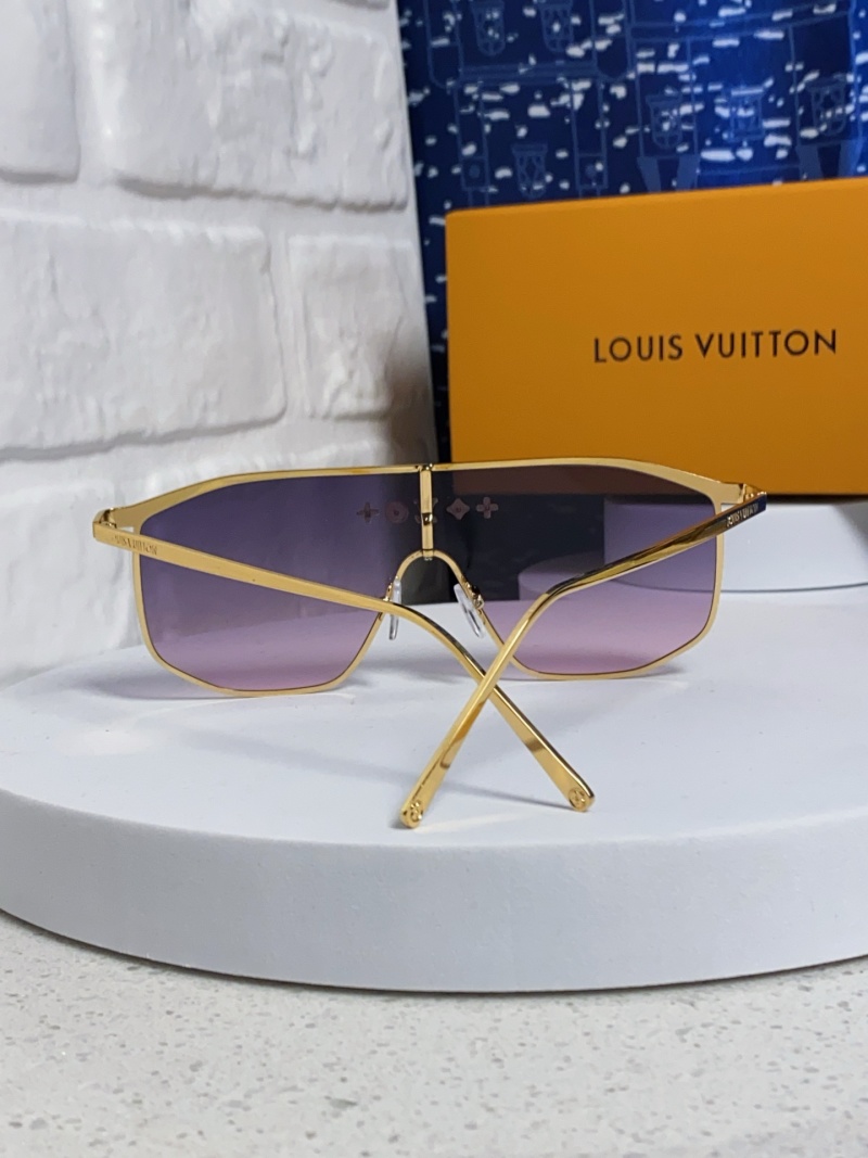 Солнцезащитные очки Louis Vuitton женские прямоугольные золотые