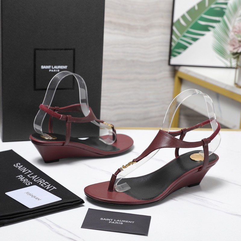 Женские босоножки на платформе с цепью Saint Laurent