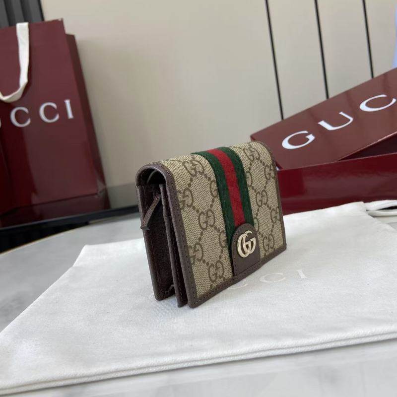 Портмоне Gucci с монограммой и полосой