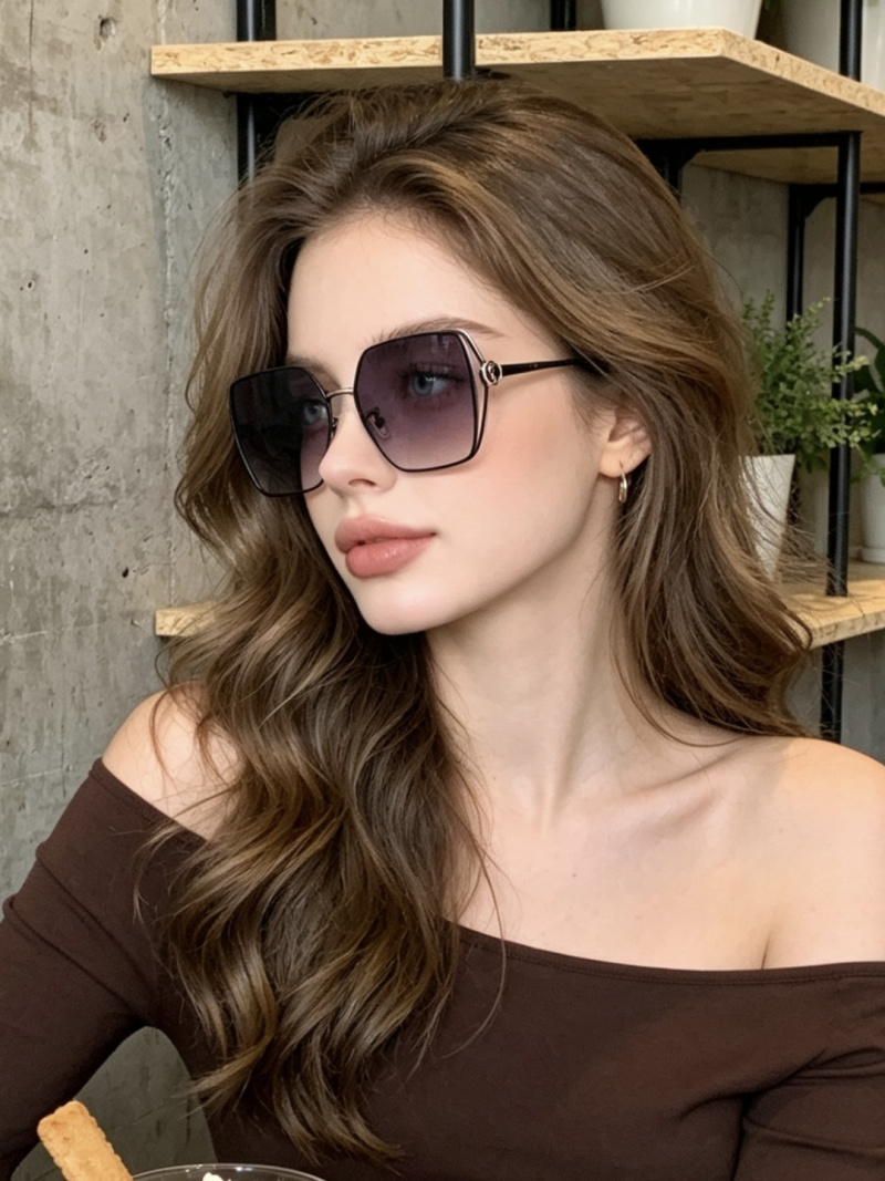 Женские солнцезащитные очки квадратной формы Gucci