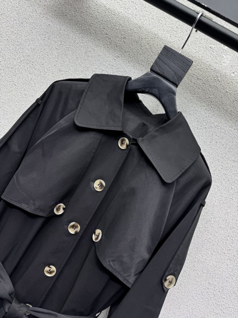 Черный длинный тренч Gucci