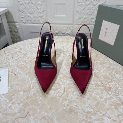 Женские туфли TOM FORD, красный цвет, высокий каблук