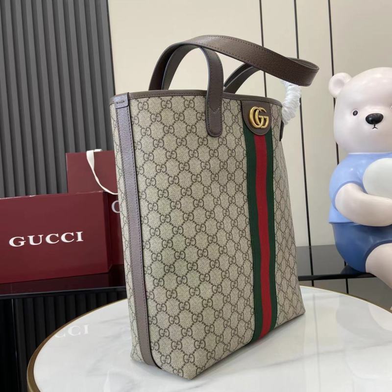 Сумка-тоут Gucci с монограммой и полосой
