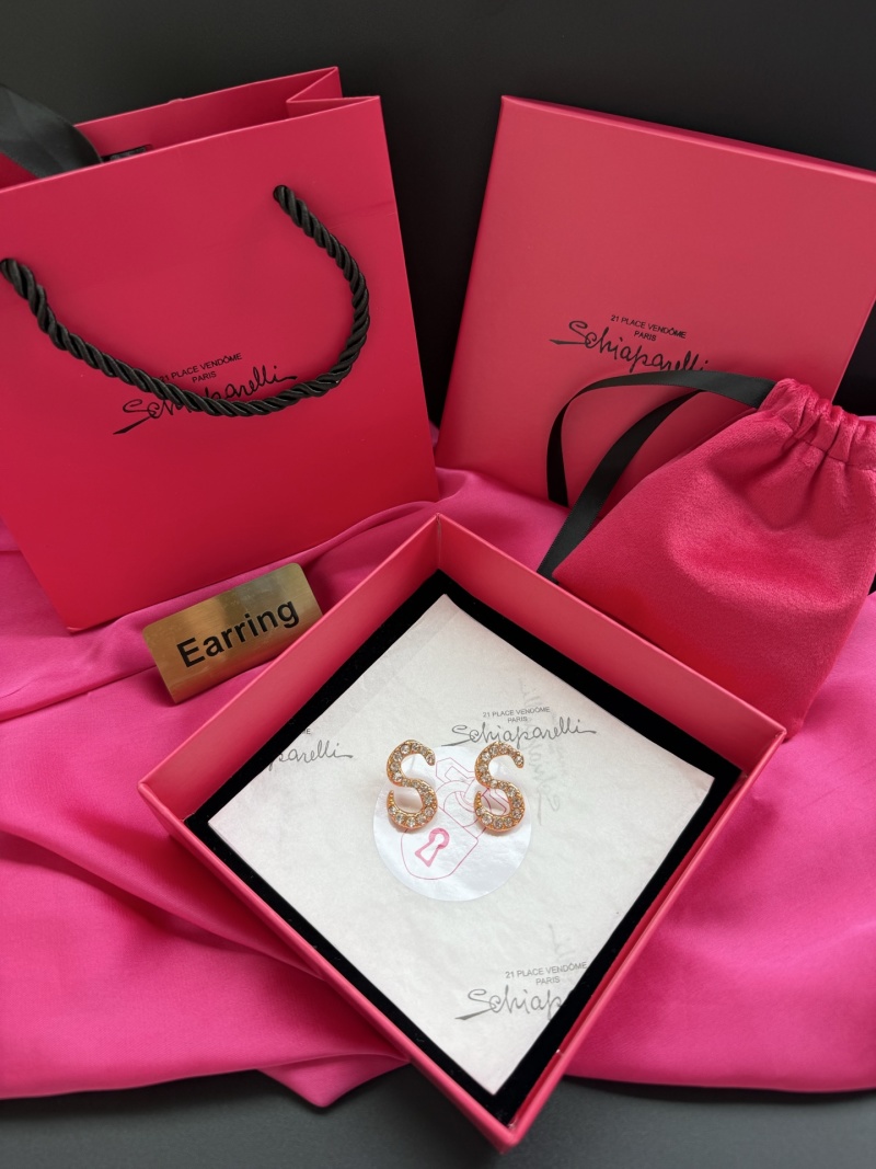 Серьги в виде буквы S с кристаллами Schiaparelli