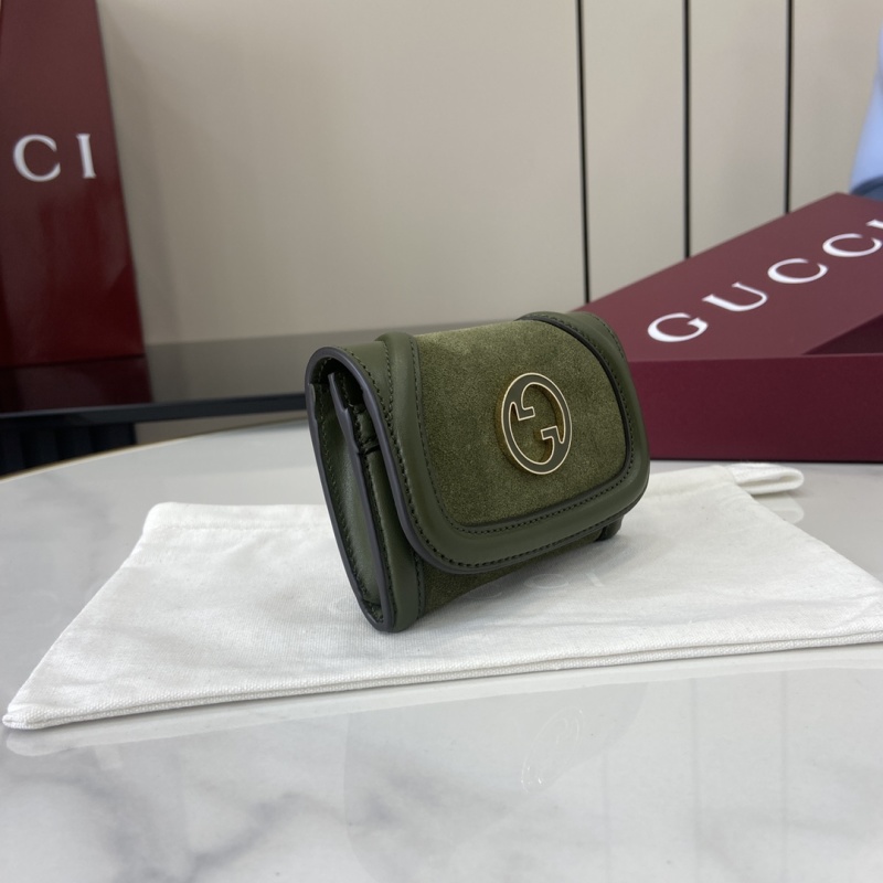Портмоне Gucci зеленое с логотипом