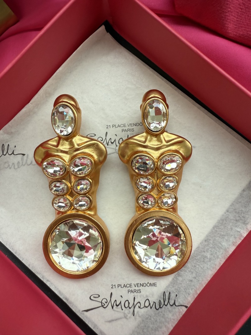 Серьги Schiaparelli с кристаллами