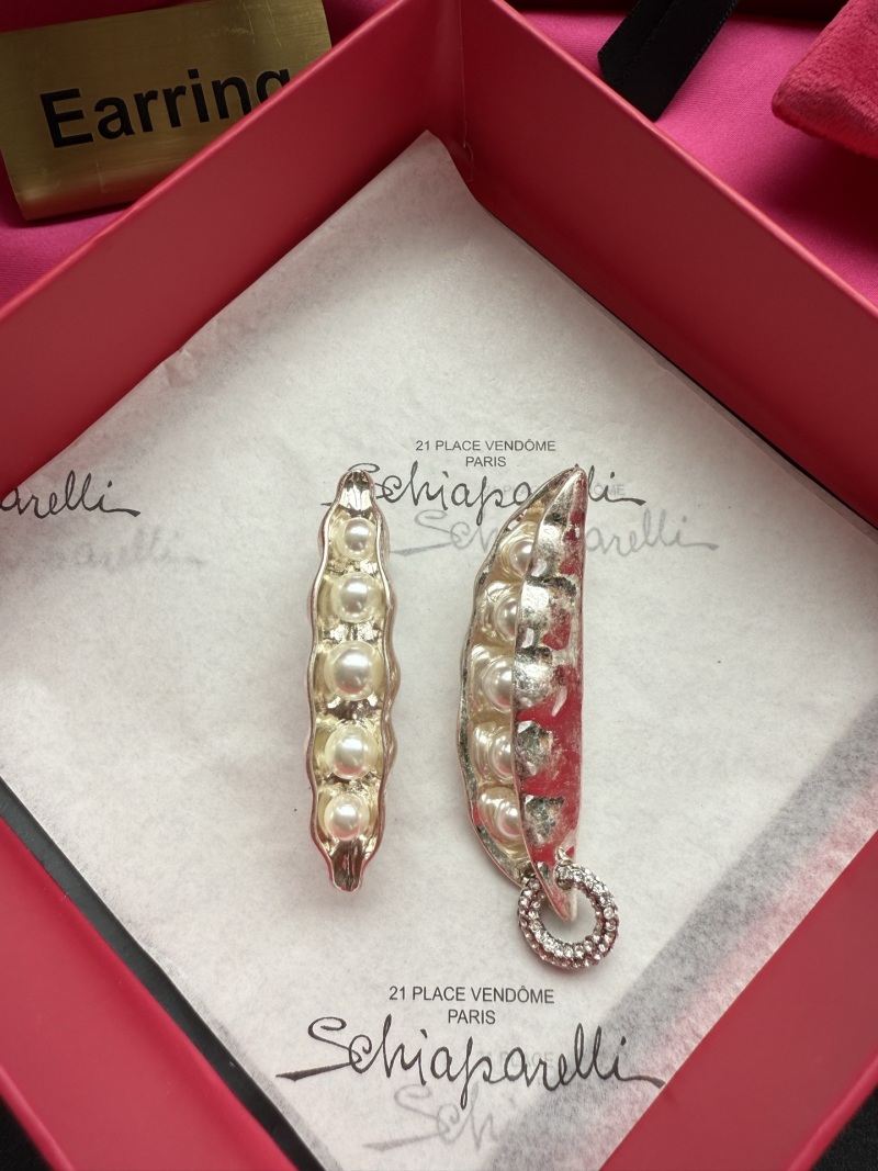 Серьги в форме фасоли с жемчугом Schiaparelli