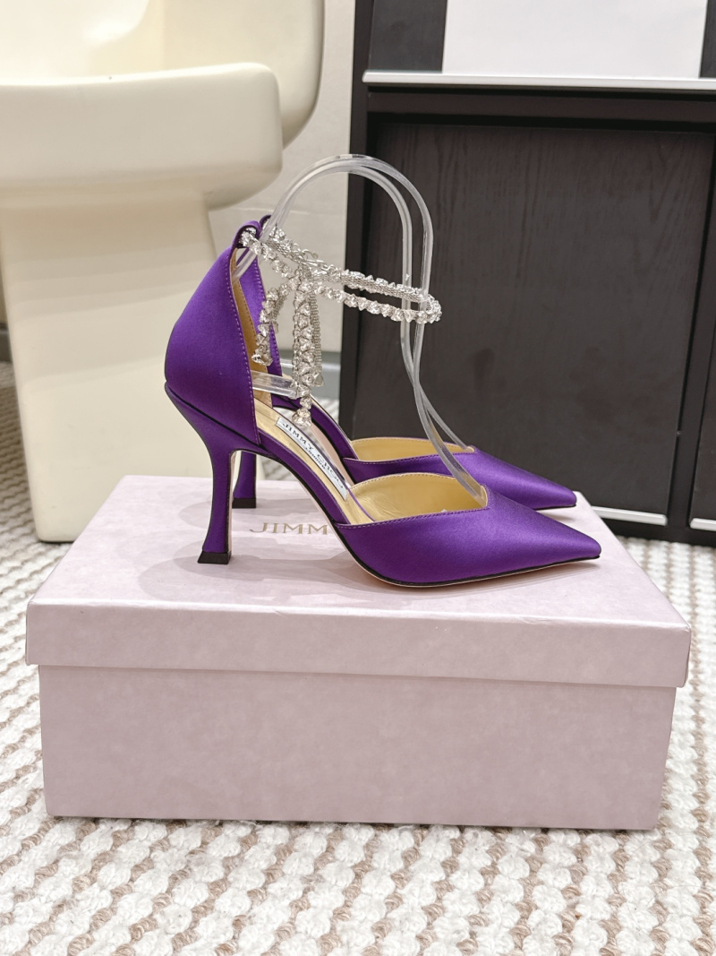 Женские фиолетовые босоножки Jimmy Choo на шнурке