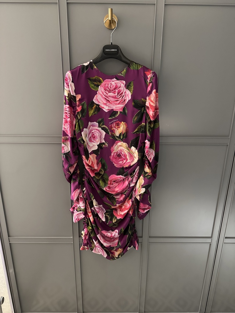 Вечернее платье с цветочным принтом Dolce & Gabbana