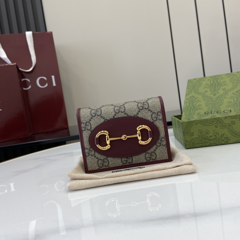 Портмоне Gucci с принтом GG и конской фурнитурой