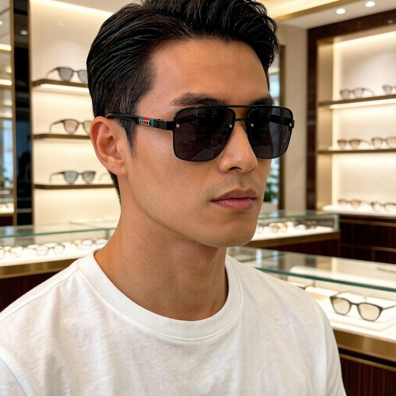 Классические солнцезащитные очки в стиле авиаторов Gucci