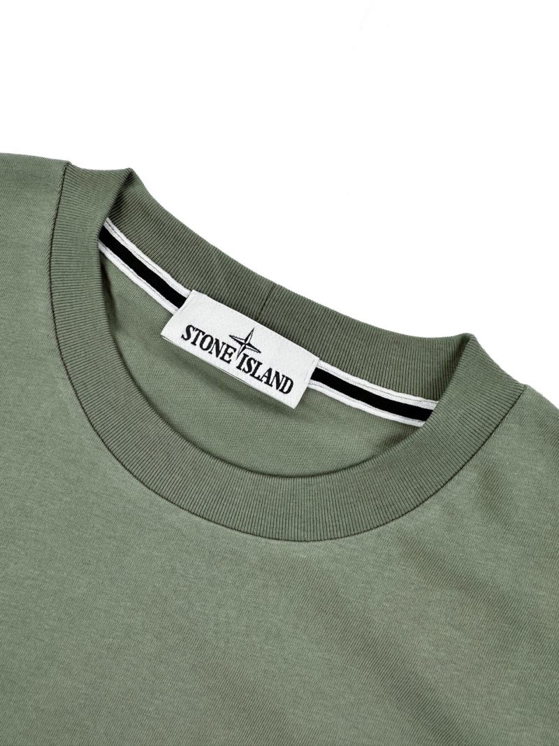 Футболка Stone Island зеленая с принтом