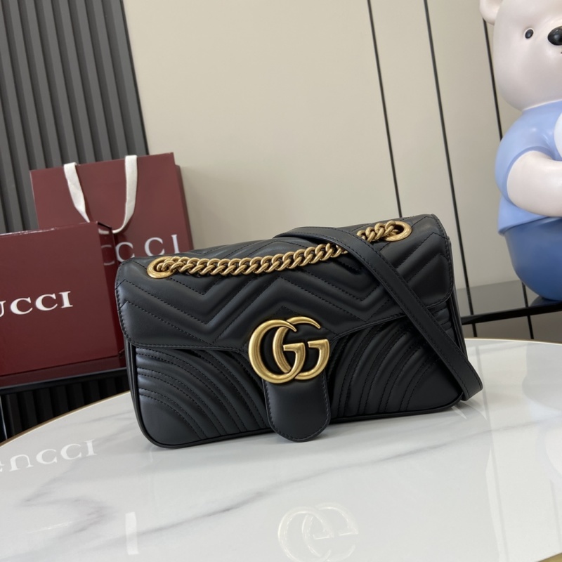 Черная сумка Gucci с цепочкой