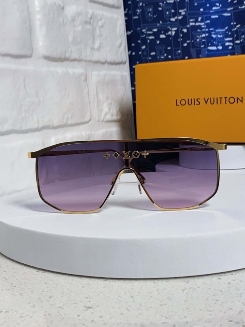 Солнцезащитные очки Louis Vuitton женские прямоугольные золотые