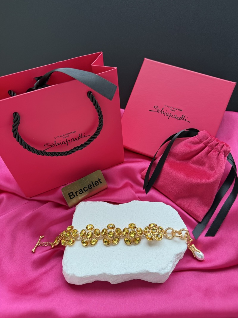 Браслет с жёлтыми камнями и жемчугом Schiaparelli