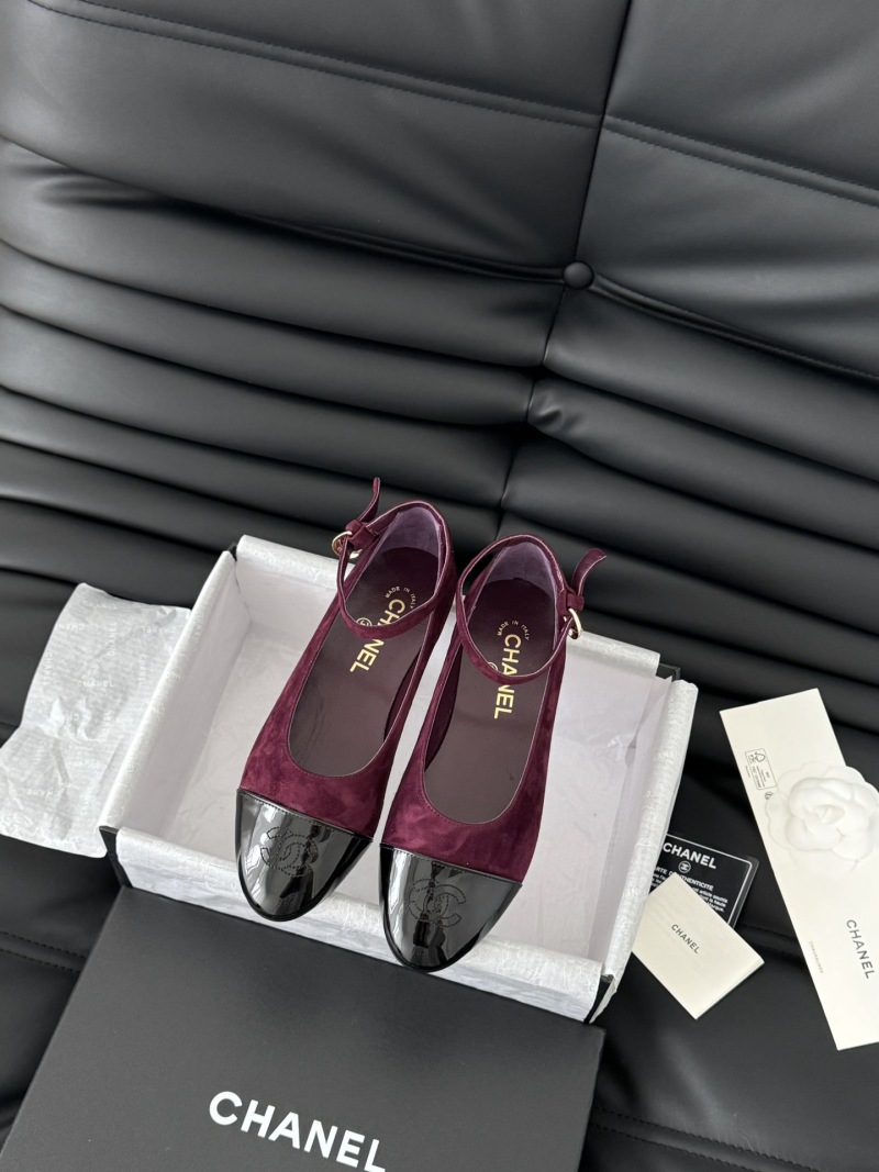 Женские босоножки Chanel бордовые