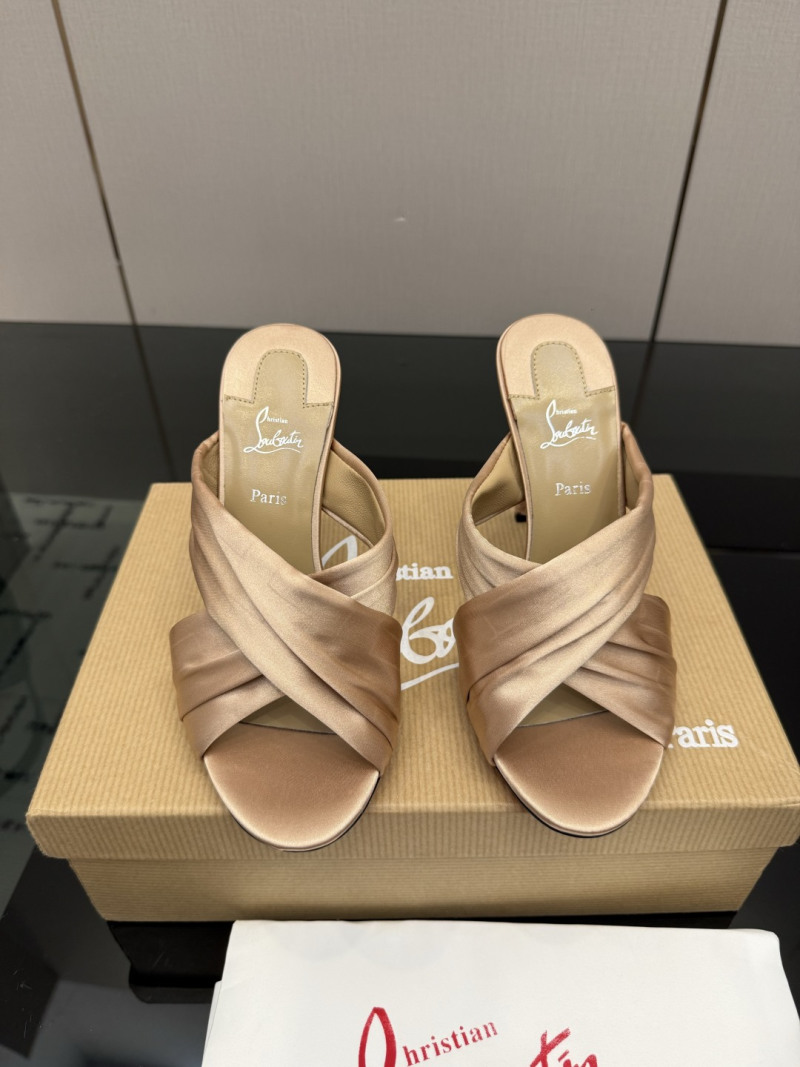 Женские шелковые сандалии Christian Louboutin