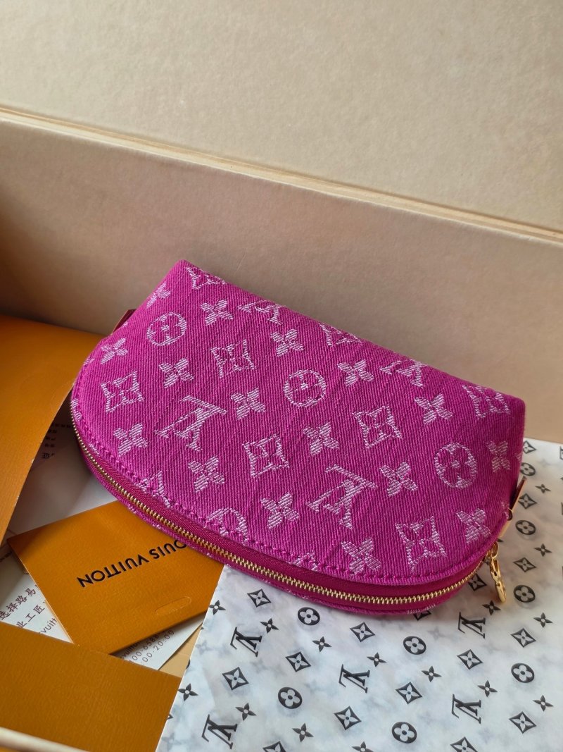 Косметичка Louis Vuitton Denim Monogram розовая