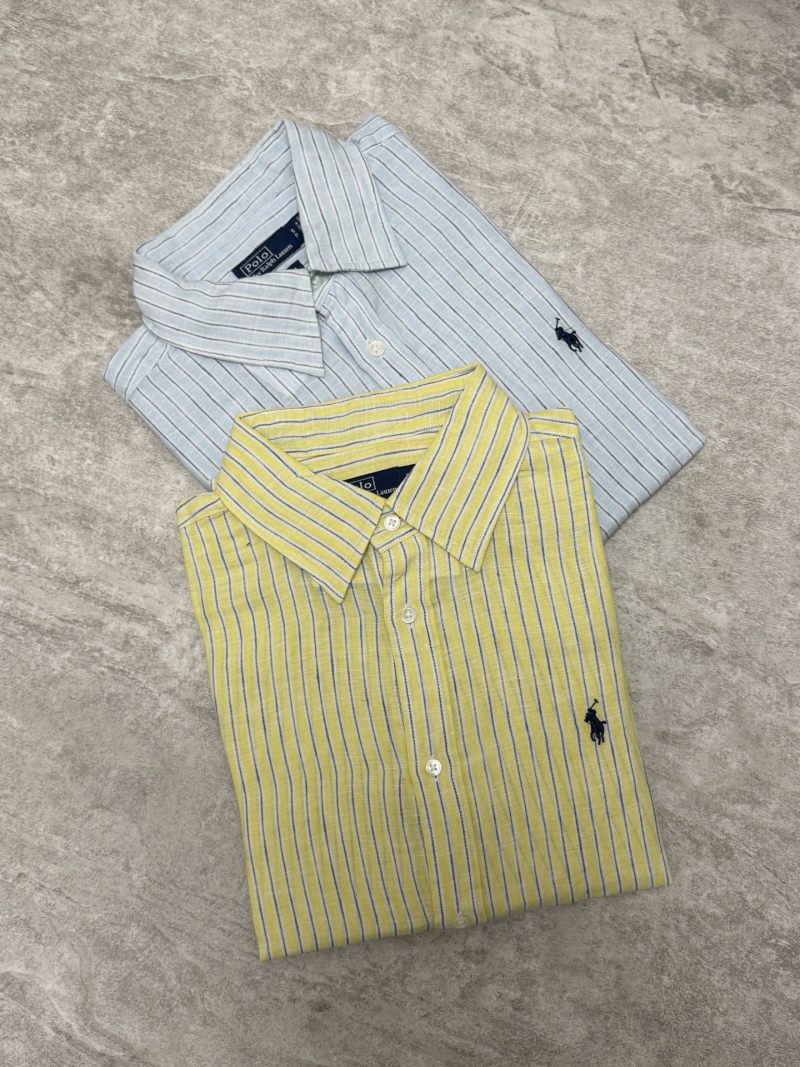 Рубашка Polo Ralph Lauren льняная с вертикальной полоской Без бренда