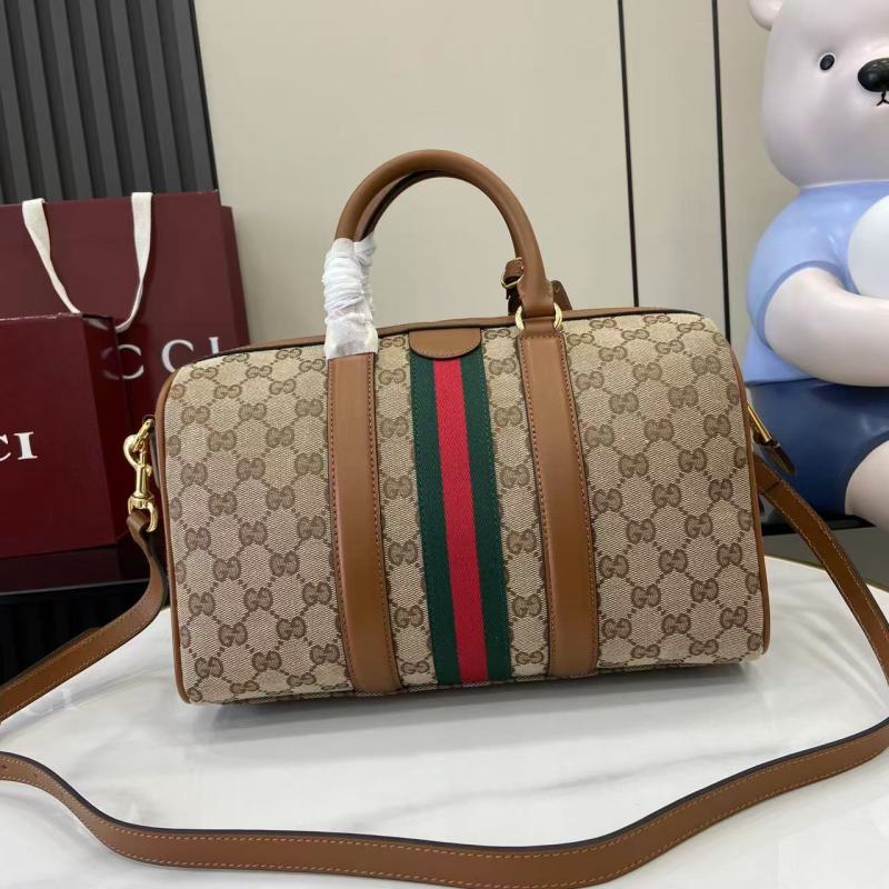 Сумка Gucci Speedy с монограммой и ремешком