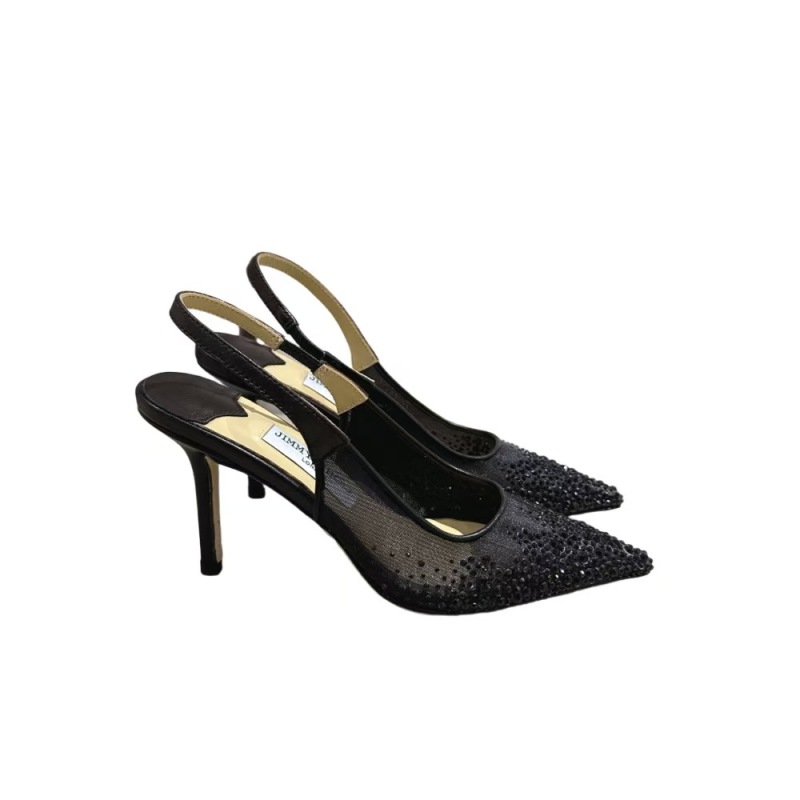 Женские туфли Jimmy Choo с открытым носом и сетчатыми вставками