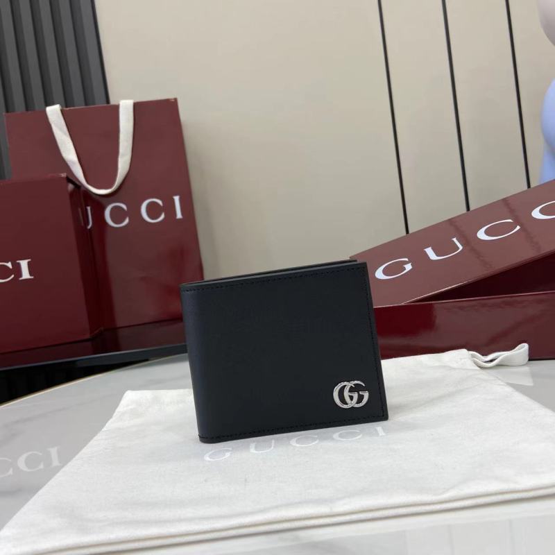 Портмоне Gucci черное с логотипом GG