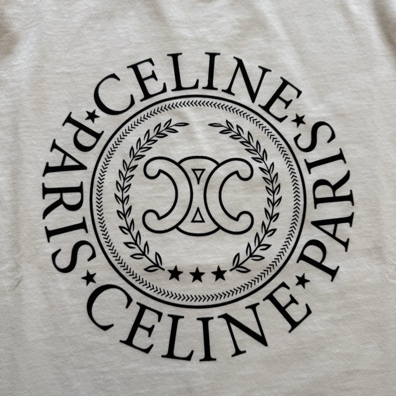 Женская футболка Celine белая с принтом