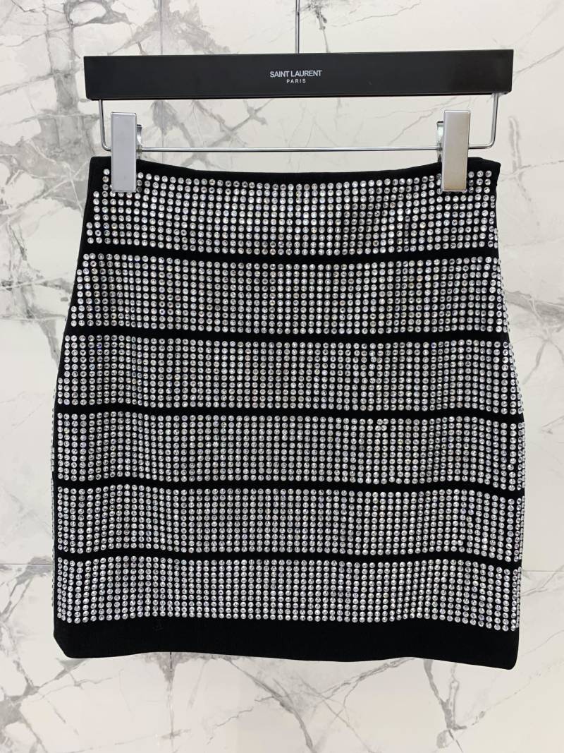 Юбка Saint Laurent с кристаллами