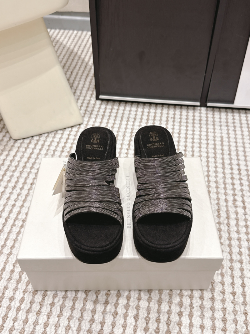 Мюли Brunello Cucinelli на платформе с декором