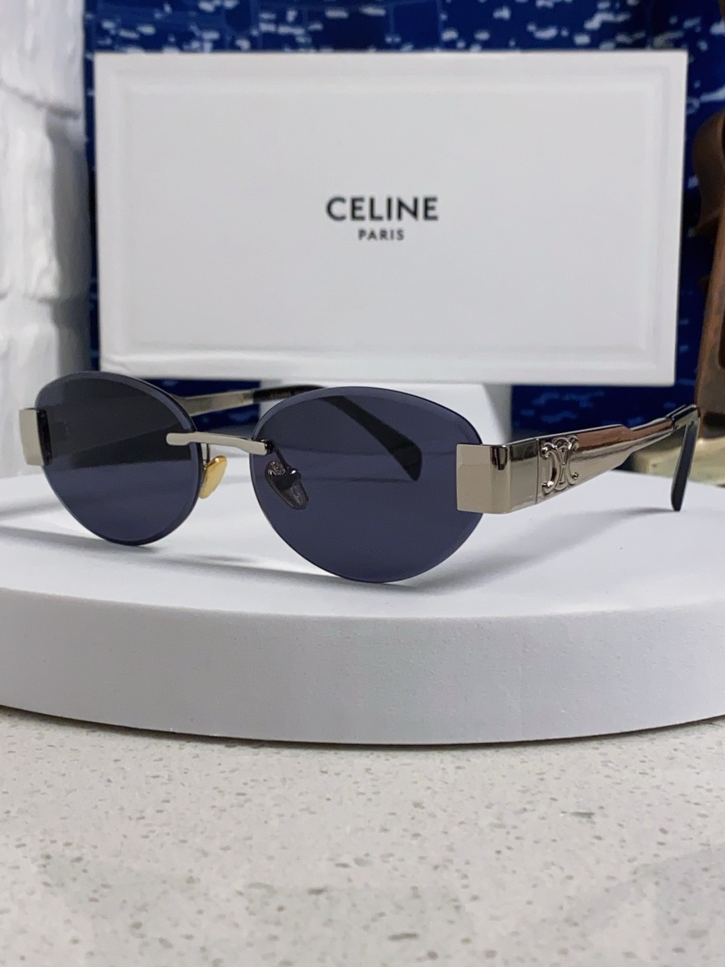 Женские солнцезащитные очки с металлической оправой Celine