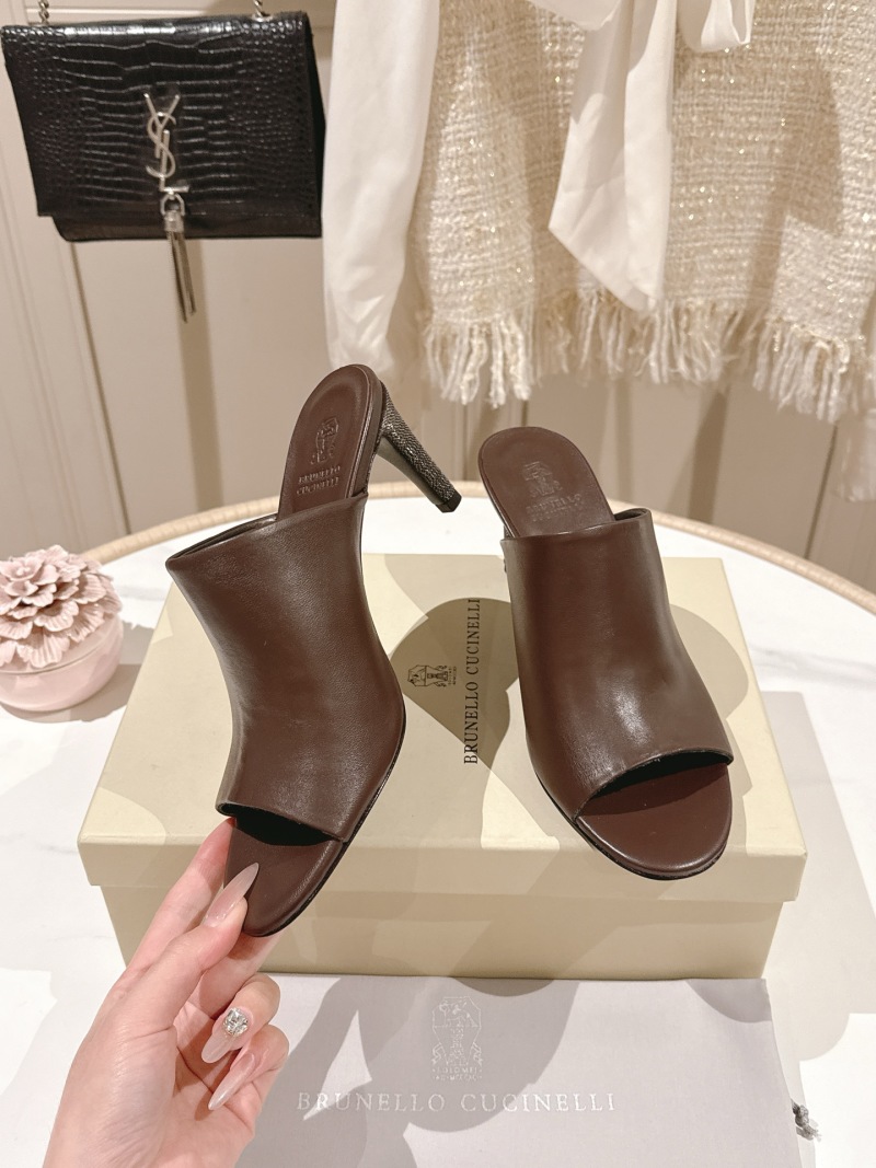Кожаные сабо Brunello Cucinelli