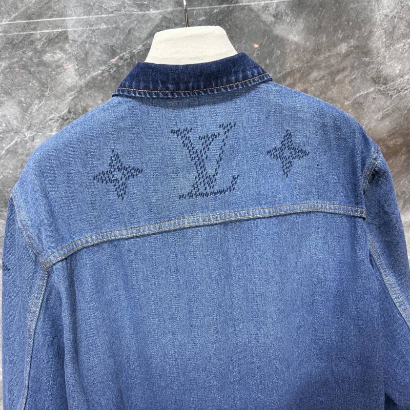 Джинсовая рубашка с принтом Louis Vuitton