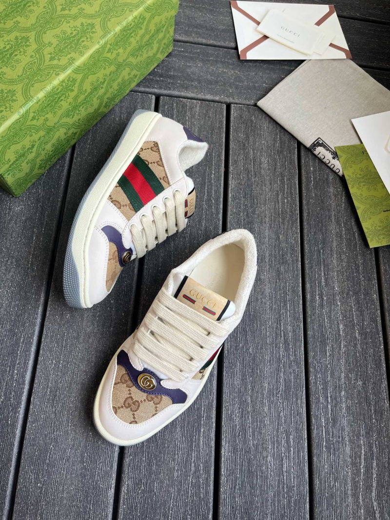 Кроссовки с монограммой и цветными вставками Gucci