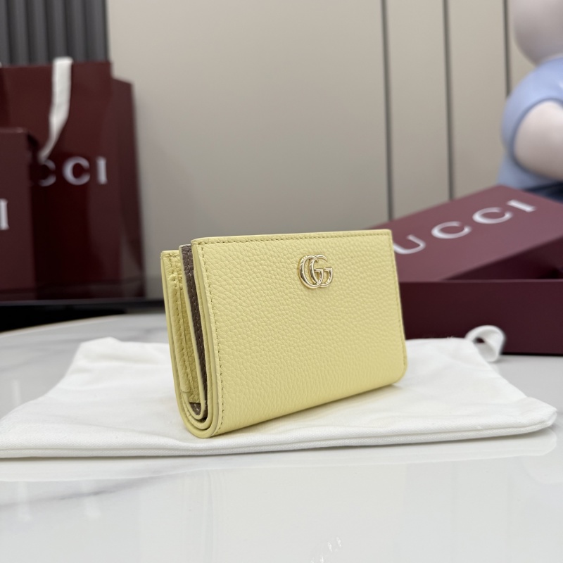 Портмоне Gucci желтое с логотипом GG