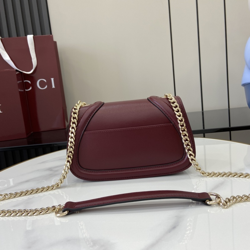 Сумка Gucci бордовая с цепочкой