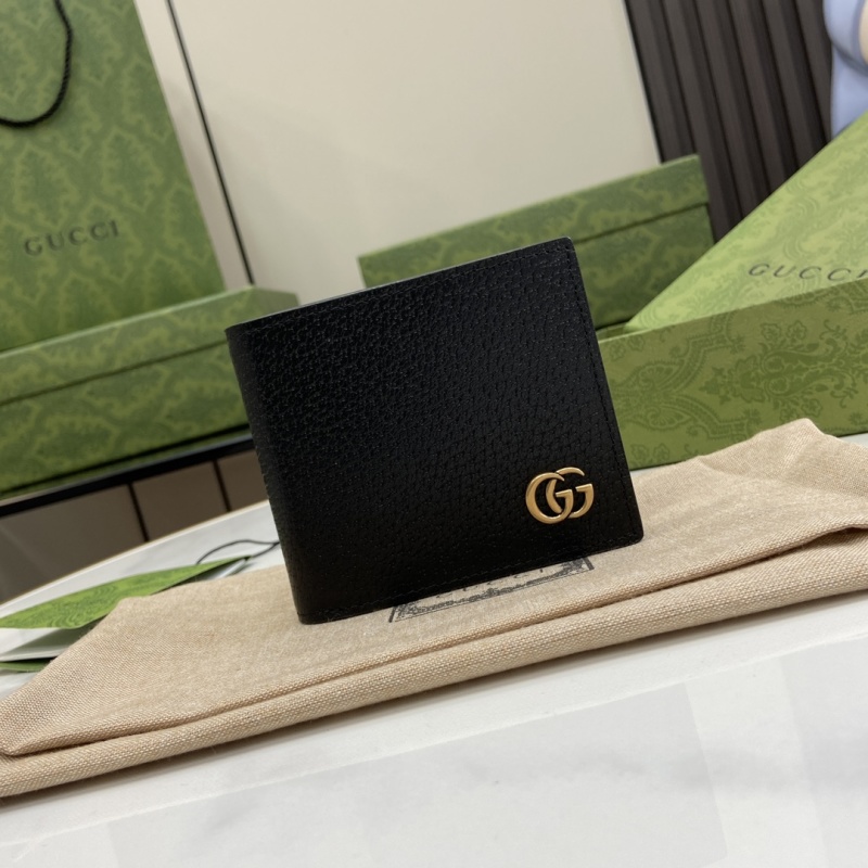 Черный кошелёк Gucci с логотипом GG